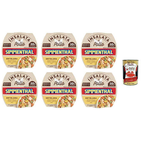 Simmenthal Insalata Di Pollo Ortolana Hühnchenbrust mit Dinkel Karotten und Kichererbsen 6er Pack Ohne Konservierungsstoffe 160 g italienisch Original