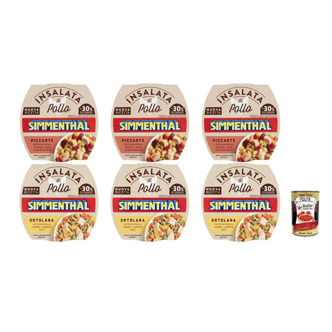 Simmenthal Insalata di Pollo Piccante & Ortolana Varianten 6er Pack pro Packung Italienische Hühnersalat-Spezialitäten 160 g italienisch Original Pastasauce +