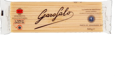 Italian Gourmet Nudeln & Pasta 10x Spaghetti alla Chitarra N. 40-3 Neapolitanische Hartweizengrieß Packung mit 500g Pasta IGP + Italian Gourmet polpa 400g 8000139000034