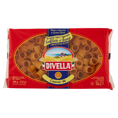 Italian Gourmet Nudeln & Pasta 12x Divella Calamari 46 Hartweizengrieß Pasta Italienische Nudeln 500g Packung + Italian Gourmet Polpa di Pomodoro 400g Dose 8005121001464