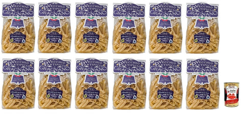 Italian Gourmet Nudeln & Pasta 12x Il Vecchio Pastificio di Gragnano Pasta Elicoidali con la Punta,Gragnano IGP-Italienische Nudeln aus Hartweizengrieß von höchster Qualität 500g + Italian Gourmet Polpa di Pomodoro 400g Dose 8033406260497