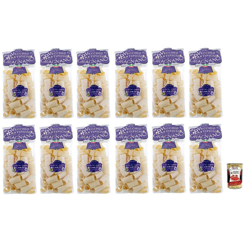 Il Vecchio Pastificio di Gragnano Pasta Paccheri Lisci Gragnano IGP Nudeln aus Hartweizengrieß von höchster Qualität 12x 500g italienisch Original