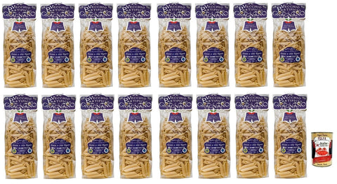 Italian Gourmet Nudeln & Pasta 16x Il Vecchio Pastificio di Gragnano Pasta Penne a Zita Rigate,Gragnano IGP-Italienische Nudeln aus Hartweizengrieß von höchster Qualität 500g + Italian Gourmet Polpa di Pomodoro 400g Dose 8033406260213
