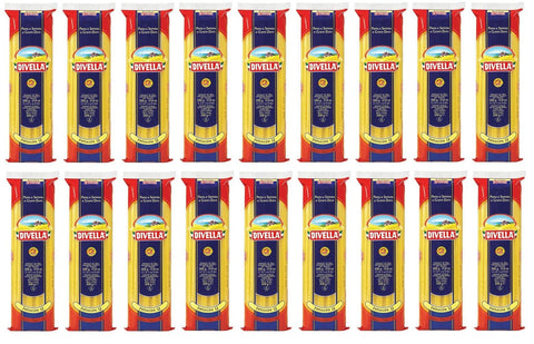 Italian Gourmet Nudeln & Pasta 18x Divella Fettuccine n°12 Hartweizengrieß Pasta Italienische Nudeln 500g Packung + Italian Gourmet Polpa di Pomodoro 400g Dose 8005121000122