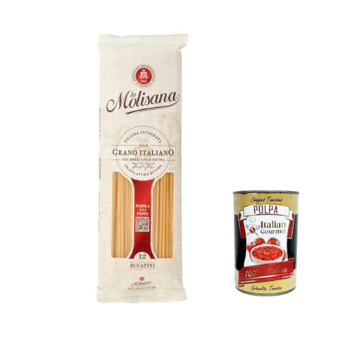 La Molisana Bucatini N. 12 Pasta Lenta Lavorazione Teigwaren aus Hartweizengrieß Bronze Zeichnung 500 g italienisch Original