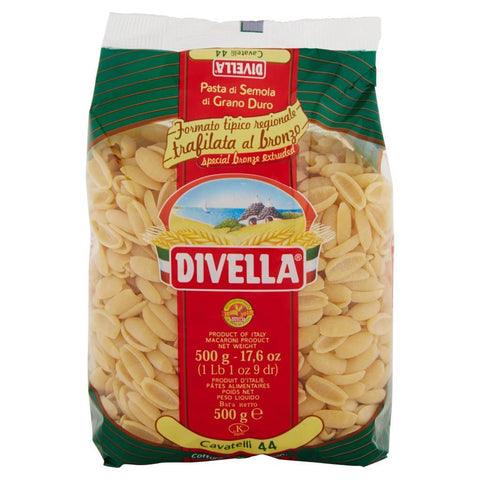 Divella Cavatelli N. 44 Hartweizengrieß Pasta Italienische Nudeln Packung 24x500g Original italienisch