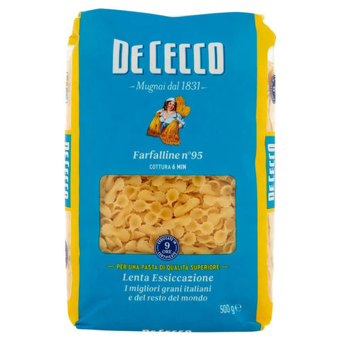 De Cecco Pasta 100% Italienisch Farfalline n. 95 Nudeln 500 g Nudeln & Pasta Original