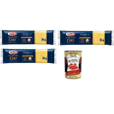 Barilla Pasta Selezione Oro Chef Linguine n° 13 Italienische Kurze Pasta 1 Kg Packung Nudeln & Pasta italienisch Original