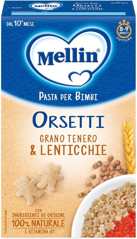 Italian Gourmet Nudeln & Pasta 3x Mellin La Pasta, 100% Naturale, ORSETTI con Grano Tenero e Lenticchie 280g + Italian Gourmet polpa 400g 8017619401212