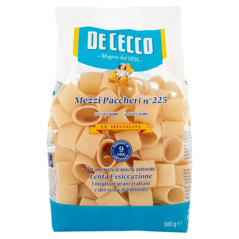 De Cecco Pasta Le specialita' 100% Italienisch Paccheri rigati n. 225 Nudeln 500 g Nudeln & Pasta Original