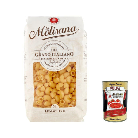 La Molisana Lumachine N. 53 Pasta Lenta Lavorazione Teigwaren aus Hartweizengrieß Bronze Zeichnung 500 g italienisch Original