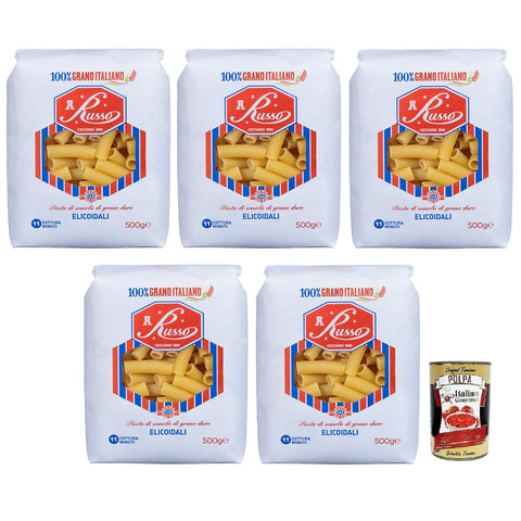 Russo Elicoidali N°122 Hartweizengrieß Pasta,100% Italienischer Weizen,500 g Packung Nudeln & Pasta italienisch Original