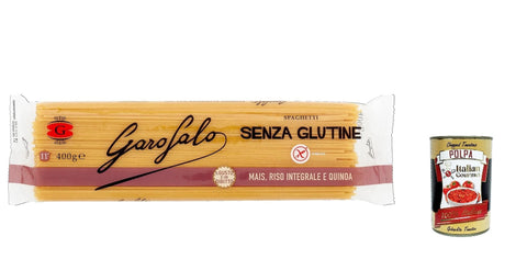 Italian Gourmet Nudeln & Pasta 5x Spaghetti 400 g Senza Glutine Glutin free, glutenfrei Pasta Noodles + Italian Gourmet Polpa 400 g 8000139929687