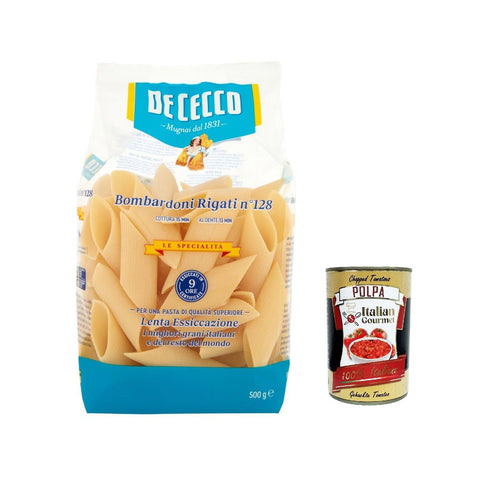 De Cecco Pasta 100% italienische Pasta, Bombardoni rigati n 128 Pasta 500 g Nudeln & Pasta italienisch Original
