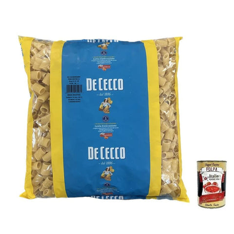 DE CECCO Mezzi Rigatoni Pasta di Semola di Grano Duro Nudeln aus Hartweizengrieß Packung 1x3kg Original italienisch