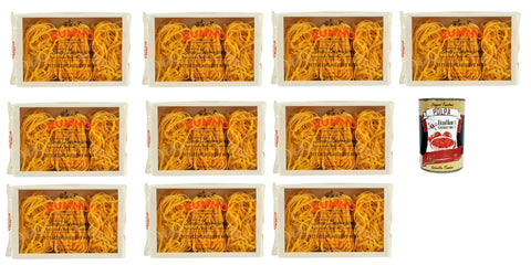 Italian Gourmet Nudeln & Pasta Rummo Fettuccine All'uovo Pasta mit ei , Eierpaste - 10x 250g + Italian Gourmet polpa 500g 8032804040014