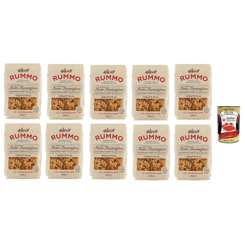 Rummo Fusillotti N°155 Pasta Lenta Lavorazione Teigwaren aus Hartweizengrieß Bronze Zeichnung 10x 500 g italienisch Original