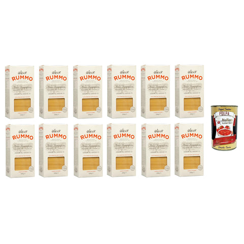 Rummo Lasagne all'uovo n.173 Bronze Gezeichnete, Pasta mit ei, Eierpaste 12x Packungen mit 500 g italienisch Original