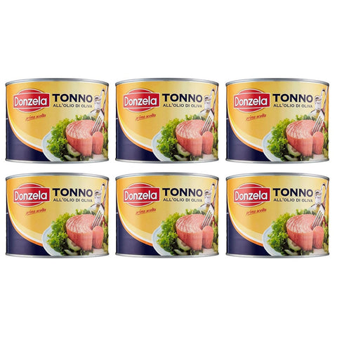 Ela Donzela Tonno in Olio di Oliva Thunfisch in Olivenöl CATERING FORMAT 6x1730g Original italienisch Feinkost