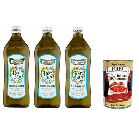 Farchioni Fior Di Vita verschiedene Samenöle Omega 3 6 9 und Vitamin E 3x1 lt italienisch Original