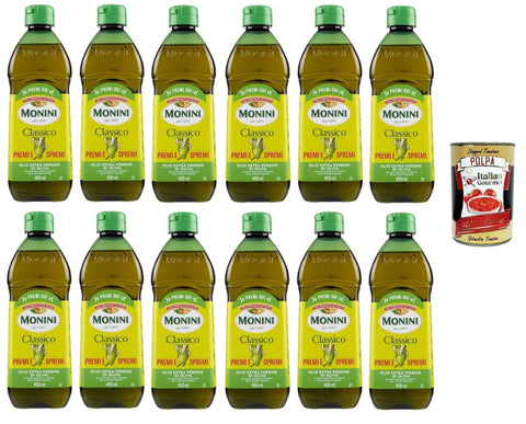 Monini Classico Premi e Spremi Olio Extra Vergine di Oliva Squeeze Natives Olivenöl Extra PET 12x450ml Original italienisch Feinkost
