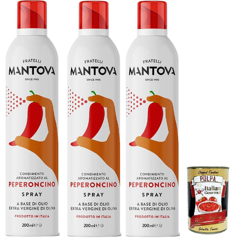 SPRAYLEGGERO Natives Olivenöl Extra Aromatisiert mit Chili durch die Praktische Sprühflasche Können Sie bis zu 3x200ml Original italienisch Feinkost