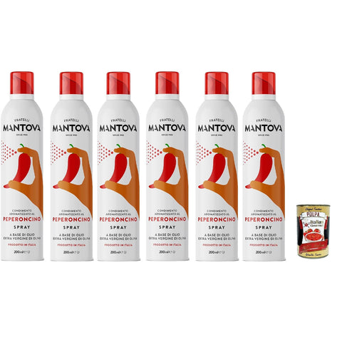 SPRAYLEGGERO Natives Olivenöl Extra Aromatisiert mit Chili - durch die Praktische Sprühflasche Können Sie bis zu 90% des Öls Einsparen 6x200 ml italienisch