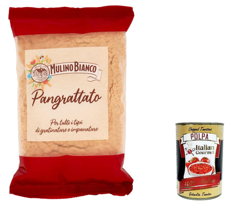 Mulino Bianco PanGrattato Breadcrumbs, Paniermehl Weiß Brotknuspriges Brot zu machen 12x400g Original italienisch Gebäck