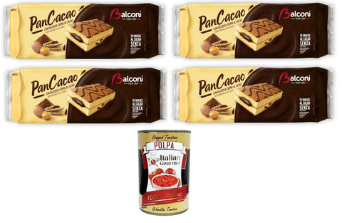 Balconi Pancacao, Morbido pan di spagna e dolce crema al cacao Pancacoa 4x280g Original italienisch Gebäck