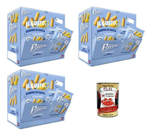Italian Gourmet Party-Mix Gran Pavesi Tocchetti di mais Maisstücke 3x Display mit 32 Beuteln à 32 g + Italian Gourmet polpa 400g 8032804040014