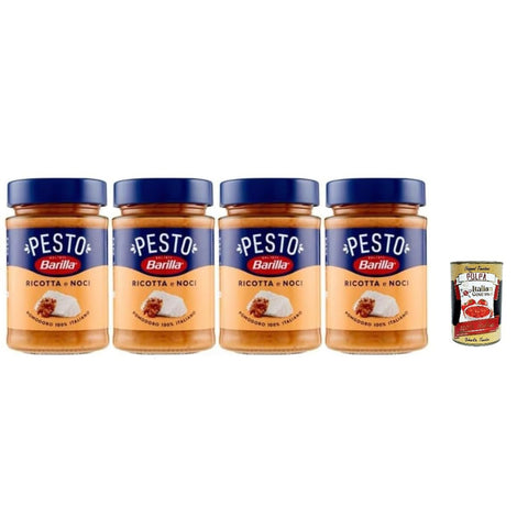 Barilla Pesto Ricotta e Noci, Italienische Nudelsauce mit Ricotta und Walnüssen, 4 x 190 g italienisch Original
