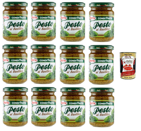 Italian Gourmet Pesto Berni Pesto BasilicoBasilikum-Pesto 12x135gr + Italian Gourmet polpa 400g 8032804040014