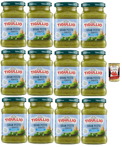 Star Tigullio GranPesto Cremoso Pesto alla Genovese mit Basilikum 12x 190 g, cremig Sauce, Glutenfrei italienisch Original