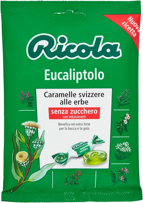 Ricola Eucaliptolo bonbon Eukalyptol und Menthol erfrischend ohne zucker 3x70g Original italienisch Getränk