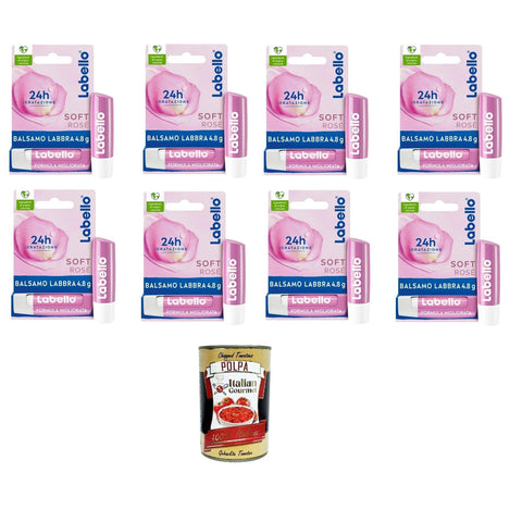 Soft Rosé getönter und feuchtigkeitsspendender Lippenbalsam mit Rosenextrakt 8x4 8 g italienisch Original Pastasauce + kostenlos polpa 400 g
