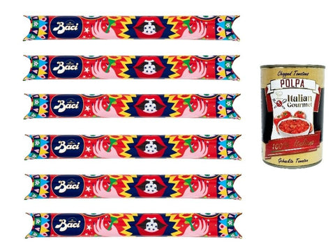 Italian Gourmet Praline 6x BACI PERUGINA BACI TUBE 125 GR+ Italian Gourmet polpa 400g 8000300387711