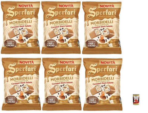 Sperlari Morbidelli Caramel Dorè Weiche Morbidelli Nougats mit gesalzenem Karamell Dorè Überzug 6x117g Original italienisch Praline