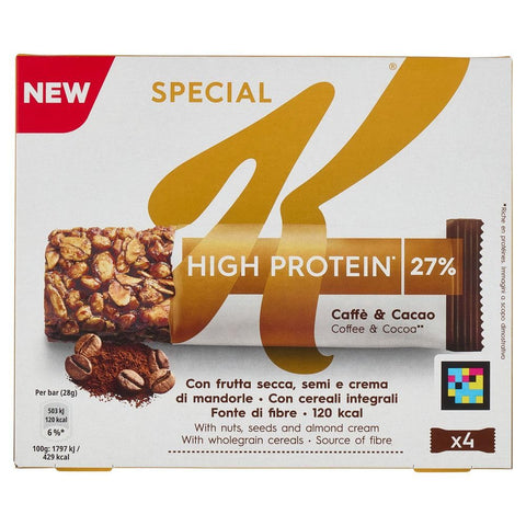 Italian Gourmet Protein Special K High Protein 27% Caffè & Cacao Kaffee & Kakao 14x112gr (4 x 28 g)+ Italian Gourmet polpa 400g 8032804040014