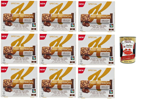 Italian Gourmet Protein Special K High Protein 27% Caffè & Cacao Kaffee & Kakao 9x112gr (4 x 28 g)+ Italian Gourmet polpa 400g 8032804040014
