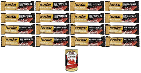 Italian Gourmet Proteinriegel Isostad Barretta Hig Protein 30% Cioccolato Proteinreicher 30 %-Schokoriegel 16x 55gr + Italian Gourmet polpa 400g 8032804040014