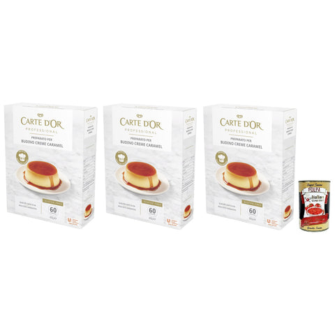 Carte d'Or Carte d’Or Professional Preparato per Budino Creme Caramel Pulvermischung für Creme Karamell Pudding 3x 800g italienisch Original