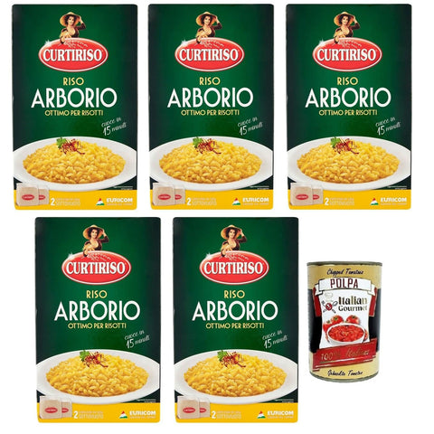 Curtiriso Riso Arborio,100% Italienischer Reis,ideal für alle Risottos,15 Minuten,Packung mit 1 Kg italienisch Original