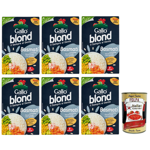 Gallo Riso Blond Basmati,Kochzeit 8 Minuten,Reis Ideal für Salate, Leichte Rezepte und Poke Bowl,Packung mit 500 g italienisch Original
