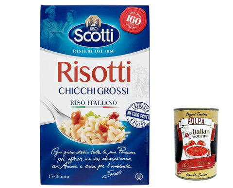 Italian Gourmet Reis 6x Riso scotti Risotti Chicchi Grossi große Bohne 1 Kg Italienisch reis Parboiled + Italian Gourmet polpa 400g 8001860190568