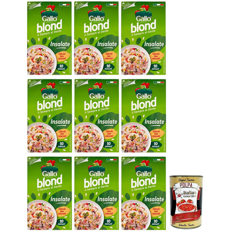 Gallo Riso Blond Insalate,100% Italienischer Reis,Kochzeit 10 Minuten,Ideal für Salate,Packung mit 1 Kg italienisch Original