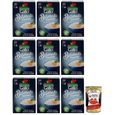 Gallo Riso Basmati Profumato, Reis aus nachhaltiger Landwirtschaft 9x500g Original italienisch