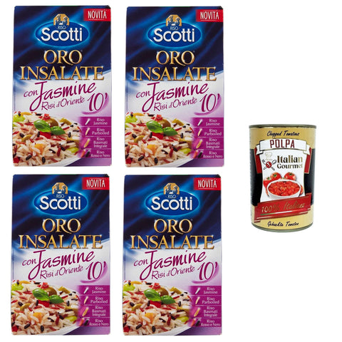 Riso Scotti Oro Insalate Con Jasmine, Risi D'Oriente Reissalate mit Jasmin, Risi D'Oriente 4x800g Original italienisch