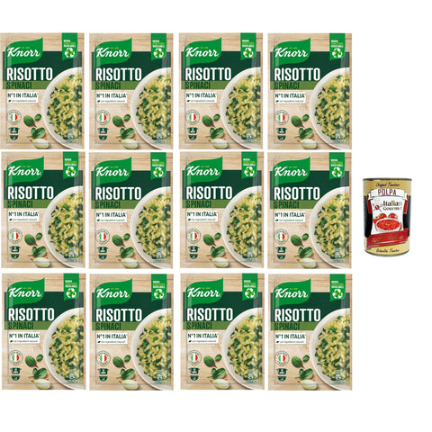Knorr Risotto mit Spinat, Fertigrisotto mit natürlichen Zutaten 12x175g Original italienisch Reis