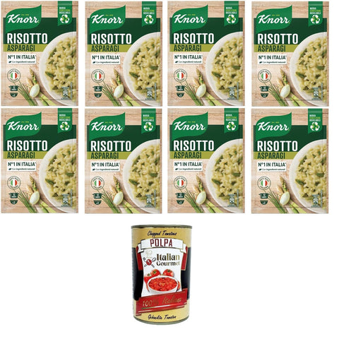 Knorr Spargelrisotto, Fertigrisotto mit natürlichen Zutaten 8x175g Original italienisch Reis