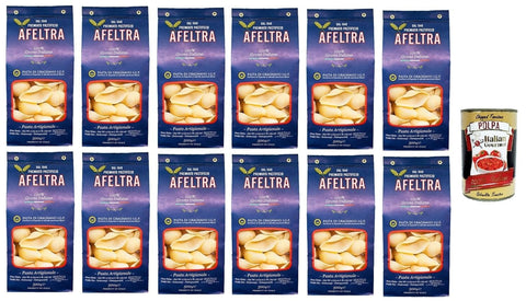 Italian Gourmet Reiswaffeln Afeltra Pasta di Gragnano I.G.P Conchiglione I.G.P. Grießnudeln 12x 500gr + Italian Gourmet polpa 400g 8032804040014